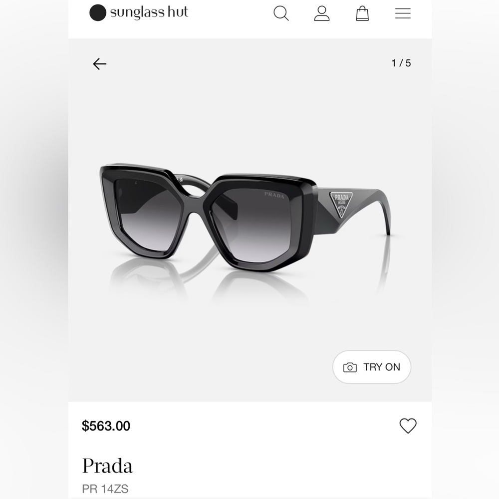 Prada Black Sunglasses Like New Authentic SPR 14Z